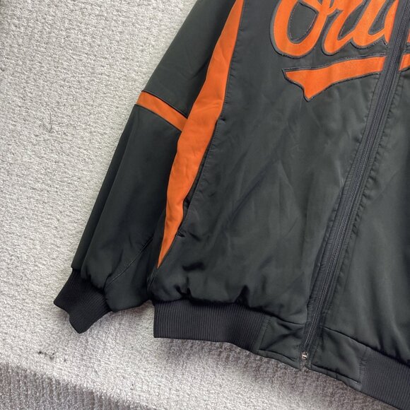 Baltimore Orioles Majestic Therma Base Full Zip Lined Jacket Mens XL Black MLB - Picture 3 of 12